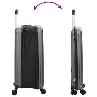 Koffer met slot Donkergrijs 43 x 27 x 66 cm ABS Kunststof 10