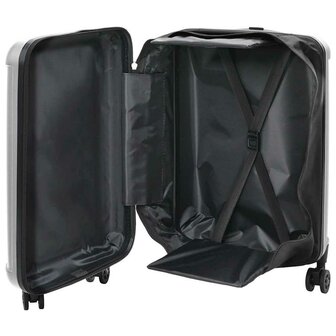 Koffer met slot Zilver 34 x 23 x 55.5 cm ABS Kunststof 2