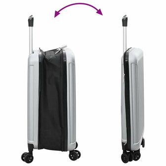 Koffer met slot Zilver 34 x 23 x 55.5 cm ABS Kunststof 10