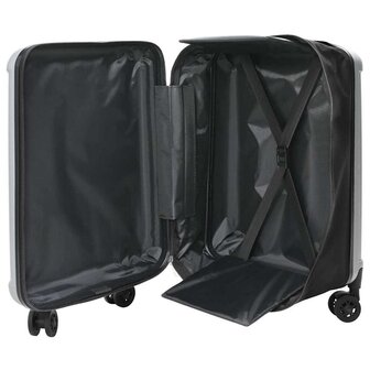 Koffer met slot Zilver 43 x 27 x 66 cm ABS Kunststof 2
