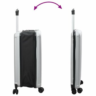 Koffer met slot Zilver 43 x 27 x 66 cm ABS Kunststof 10