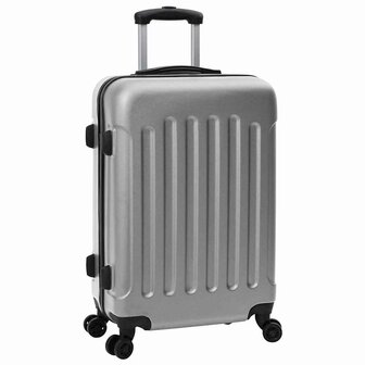Koffer met slot 3 pcs Zilver 50 x 31 x 78 cm ABS Kunststof 3