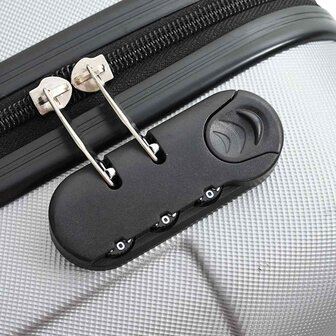 Koffer met slot 3 pcs Zilver 50 x 31 x 78 cm ABS Kunststof 10
