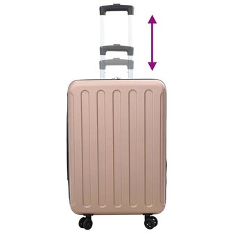 Koffer met slot Ros&eacute;goud 43 x 27 x 66 cm ABS Kunststof 11