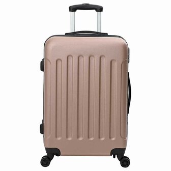 Koffer met slot 3 pcs Rose Gold 50 x 31 x 78 cm ABS Kunststof 3