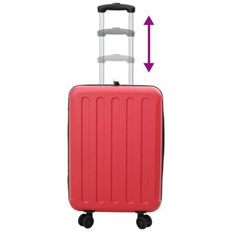 Koffer met slot Rood 34 x 23 x 55.5 cm ABS Kunststof 10
