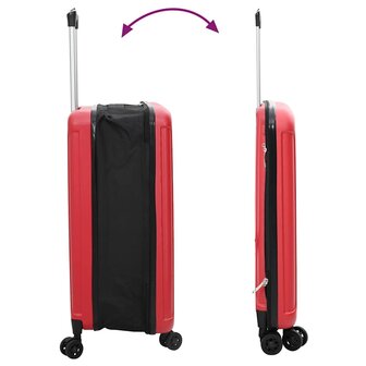 Koffer met slot Rood 43 x 27 x 66 cm ABS Kunststof 11