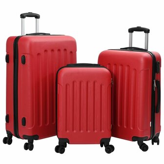 Koffer met slot 3 pcs Rood 50 x 31 x 78 cm ABS Kunststof 1