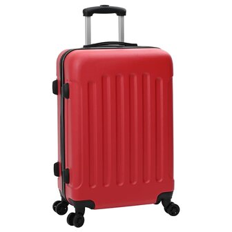 Koffer met slot 3 pcs Rood 50 x 31 x 78 cm ABS Kunststof 2