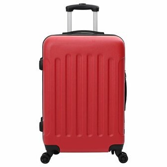 Koffer met slot 3 pcs Rood 50 x 31 x 78 cm ABS Kunststof 3