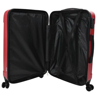 Koffer met slot 3 pcs Rood 50 x 31 x 78 cm ABS Kunststof 4