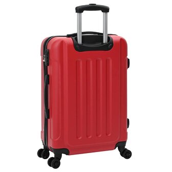 Koffer met slot 3 pcs Rood 50 x 31 x 78 cm ABS Kunststof 6