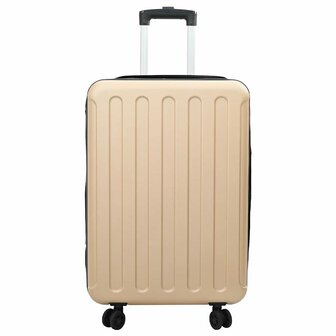 Koffer met slot champagne 43 x 27 x 66 cm ABS Kunststof 2