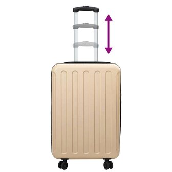 Koffer met slot champagne 43 x 27 x 66 cm ABS Kunststof 10