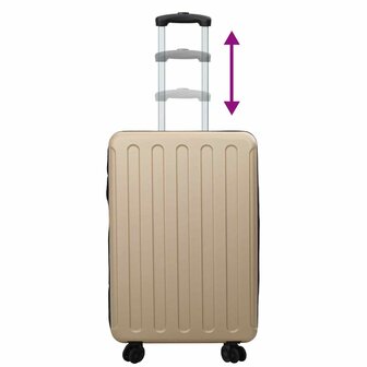 Koffer met slot champagne 50 x 30 x 76 cm ABS Kunststof 10