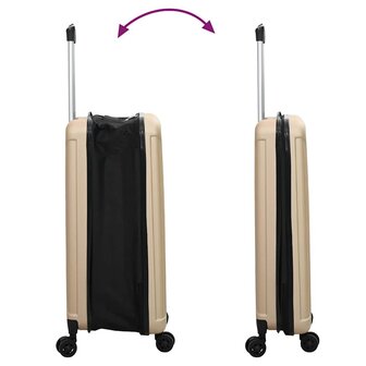 Koffer met slot champagne 50 x 30 x 76 cm ABS Kunststof 11