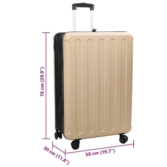 Koffer met slot champagne 50 x 30 x 76 cm ABS Kunststof 12