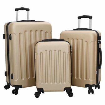 Koffer met slot 3 pcs champagne 50 x 31 x 78 cm ABS Kunststof 1