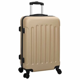 Koffer met slot 3 pcs champagne 50 x 31 x 78 cm ABS Kunststof 2