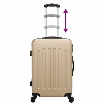 Koffer met slot 3 pcs champagne 50 x 31 x 78 cm ABS Kunststof 11