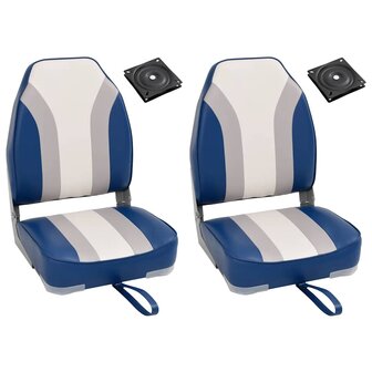 Bootstoelen inklapbaar 2 st met hoge rugleuning 1