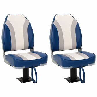 Bootstoelen inklapbaar 2 st met hoge rugleuning 1
