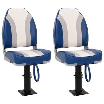 Bootstoelen inklapbaar 2 st met hoge rugleuning 1
