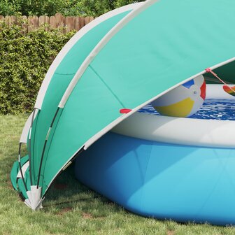 Zwembadoverkapping Blauw 472 x 460 x 229 cm 185T polyester met PU-coating 5