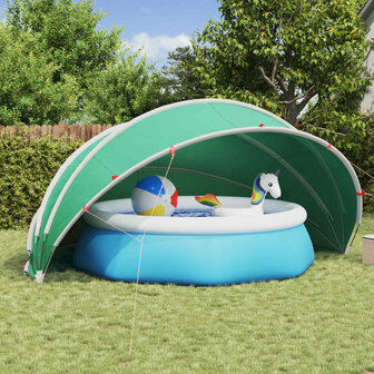 Zwembadoverkapping Blauw 500 x 500 x 236 cm 185T polyester met PU-coating 1