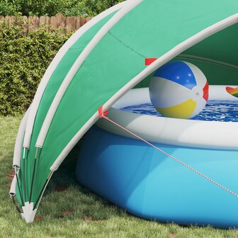 Zwembadoverkapping Blauw 500 x 500 x 236 cm 185T polyester met PU-coating 5
