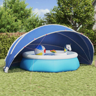 Zwembadoverkapping Groen 546 x 516 x 250 cm 185T polyester met PU-coating 1