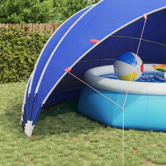 Zwembadoverkapping Groen 592 x 590 x 275 cm 185T polyester met PU-coating 5
