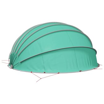 Zwembadoverkapping Blauw 592 x 590 x 275 cm 185T polyester met PU-coating 6