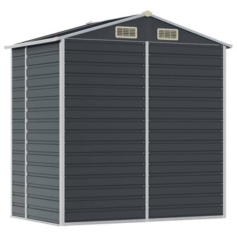 Tuinschuur 191x130x198 cm gegalvaniseerd staal antracietkleurig 7