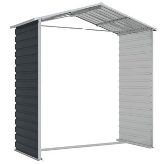 Tuinschuur 191x130x198 cm gegalvaniseerd staal antracietkleurig 9