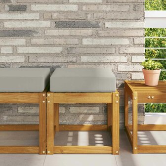 Buiten Zitkussen Grijs 40 x 40 x 8 cm 100% Polyester 1