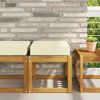 Buiten Zitkussen Cr&egrave;me 40 x 40 x 8 cm 100% Polyester 1
