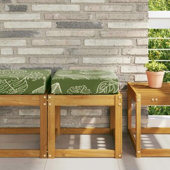 Buiten Zitkussen Groene Bladeren 40 x 40 x 8 cm 100% Polyester 1