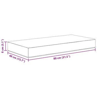 Buiten Zitkussen Cr&egrave;me 80 x 40 x 8 cm 100% Polyester 8