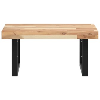 Badkamer wandschap staal en massief acaciahout 4