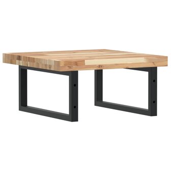 Badkamer wandschap staal en massief acaciahout 6