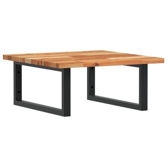 Badkamer wandschap staal en massief acaciahout 2