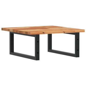 Badkamer wandschap staal en massief acaciahout 6