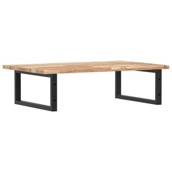 Badkamer wandschap staal en massief acaciahout 6