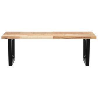 Badkamer wandschap staal en massief acaciahout 4