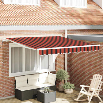 Elektrisch Uittrekbaar Zonnescherm Oranje en bruin 300 x 250 cm 1