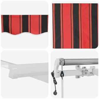 Elektrisch Uittrekbaar Zonnescherm Oranje en bruin 300 x 250 cm 8
