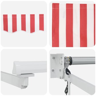 Elektrisch Uittrekbaar Zonnescherm Rood 300 x 250 cm 8