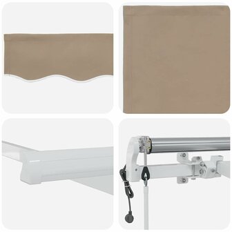 Elektrisch Uittrekbaar Zonnescherm Beige 300 x 250 cm 8