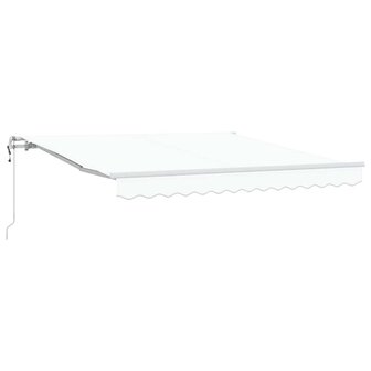 Elektrisch Uittrekbaar Zonnescherm Wit 300 x 250 cm 2